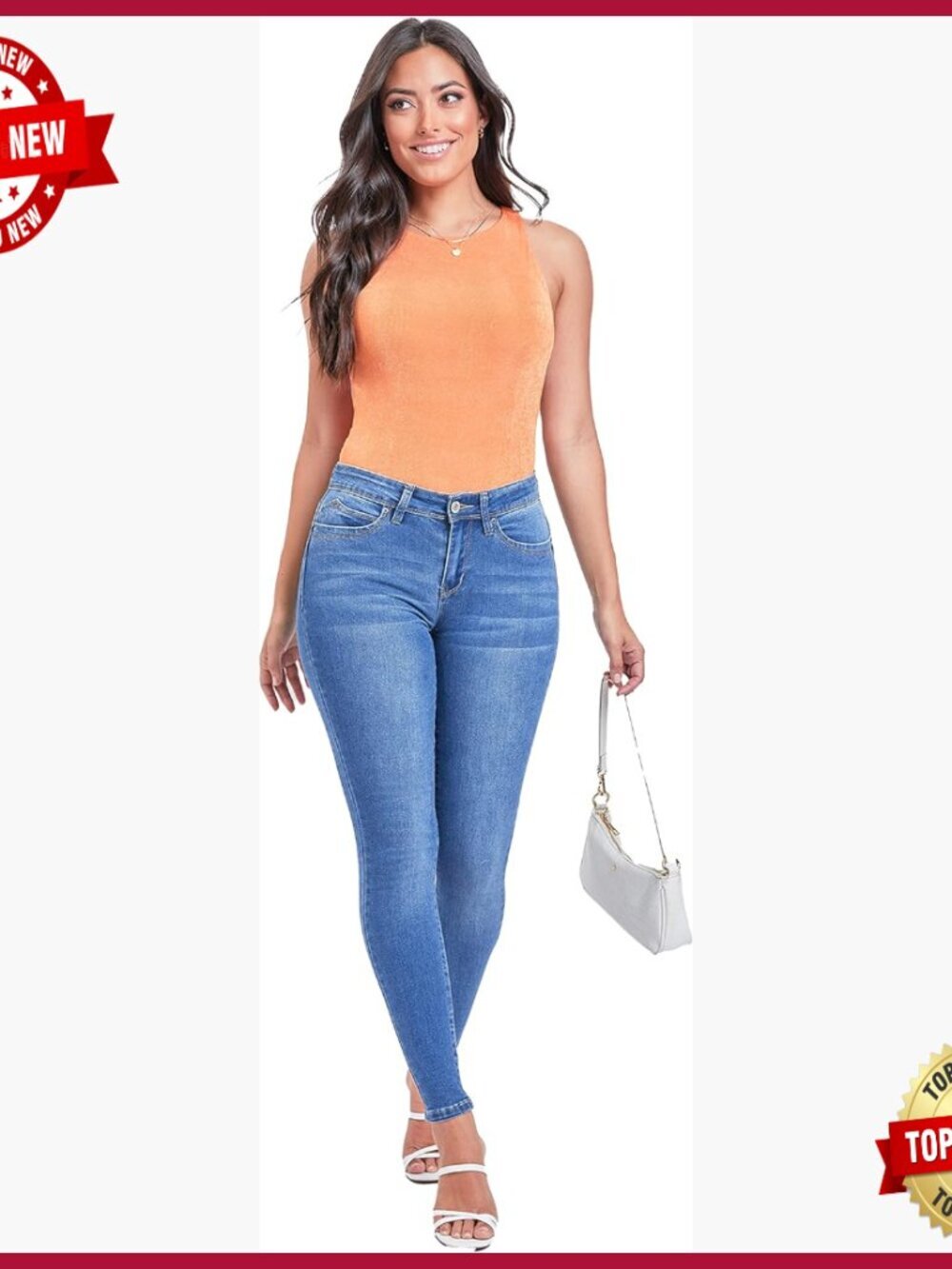 Mid-Rise Wannabettabutt Skinny Jeans 29in Inseam Stretchy